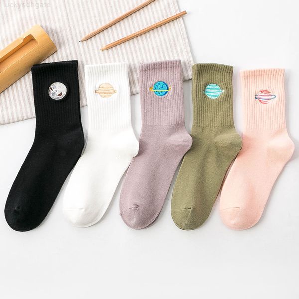 

earth woman sale cotton socks spring autumn solid color women's planet and universal, Black;white