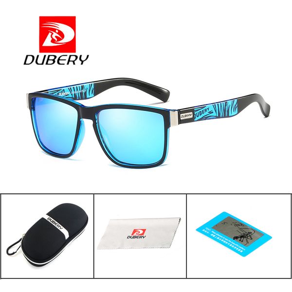 

dubery spuare mirror brand design polarized sunglasses men driver shades coating fashion square male summer uv400 oculos