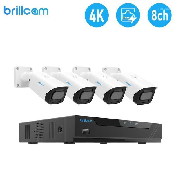 

4k ultra hd poe ip camera set 8ch security camera system 8mp h.265 nvr audio record outdoor video surveillance kit1
