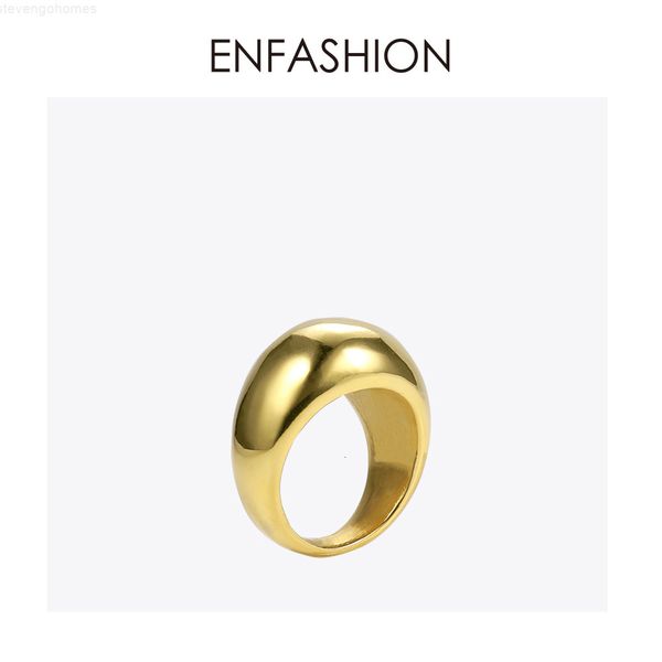 

stainless enfashion punk blank ring gold steel color lady simple finger rings for women minimalist fashion jewelry gifts, Silver