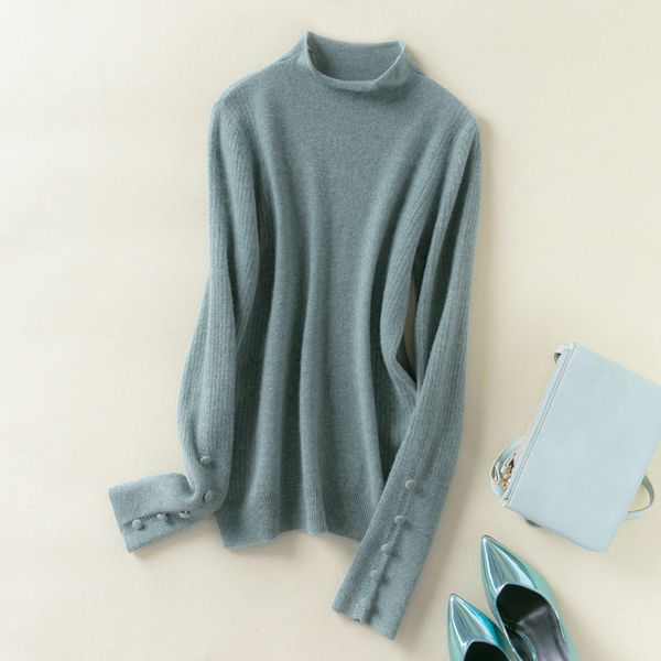 

2021 jersey 100% cashmere and knitted pullovers winter/new autumn fashion women's manga bukle 7 wool i0wt, White;black
