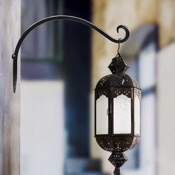

hooks & rails lights holder hook multifunction basket garden flowers hanging flower stand easy to install yard ornament