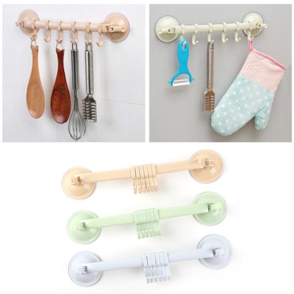 

bath accessory set 1pc adjustable hook rack double suction cup towel hanging shelves holder lock type sucker kitchen bathroom accessories