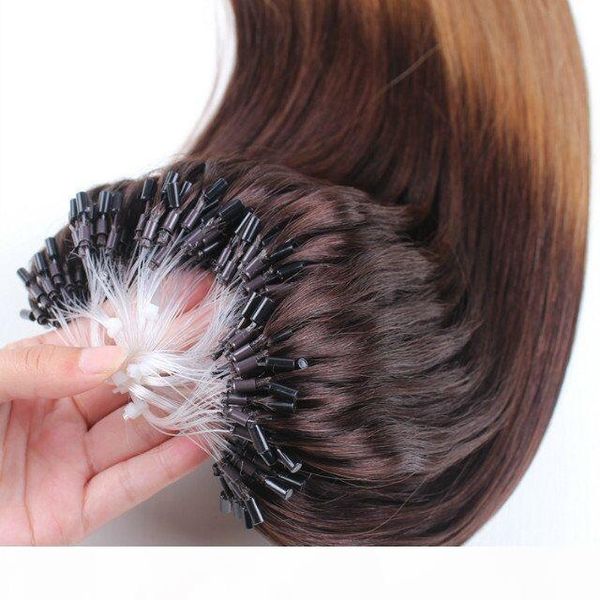 

cuticle aligned brazilian 50g straight natural black brown blonde virgin raw remy human hair extensions micro loop ring