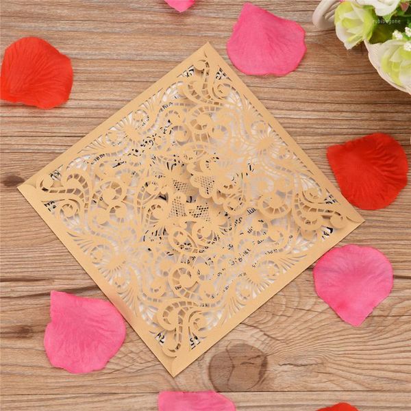 

greeting cards 10pcs gift european openwork wedding invitation creative birthday card thank you with envelopes1
