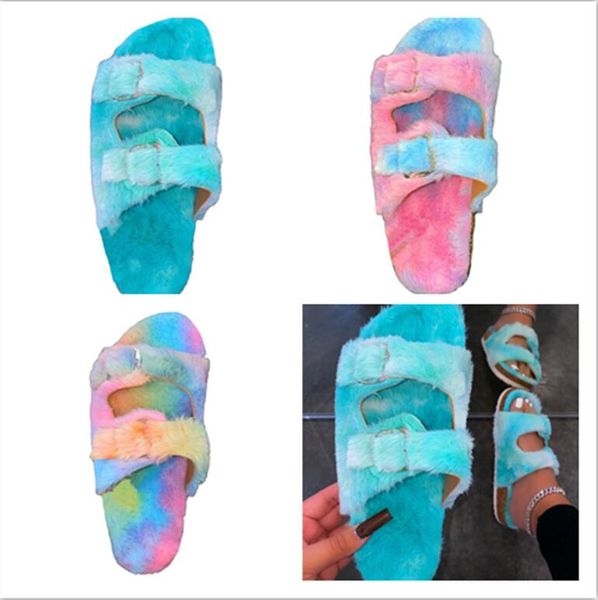 

2021 women' colorful slippers winter warm candy color low-heeled slippers casual sports beach flip-flops girls home clothing f112101, Black;grey