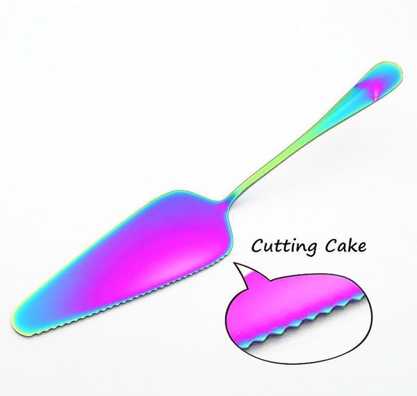 

stainless steel fruit forks rainbow butter knife tableware set cake knife dessert fork dinne bbyits warmslove