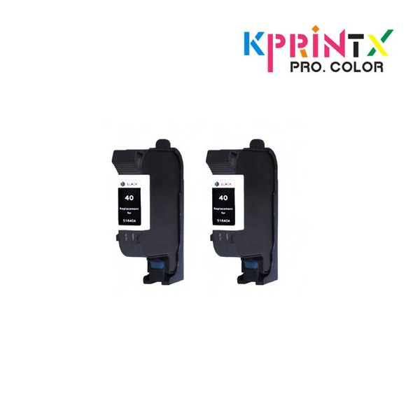 

ink cartridges 2x replacement compatible for 40 51640a 51640 designjet series 230 250c 330 350c 430 450c 455ca 488ca 650c
