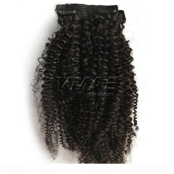 

100g 120g 140g 4a afro kinky curly clip in hair weave extension fashionable soft smooth silky 100% natural black peruvian virgin human hair, Black;brown