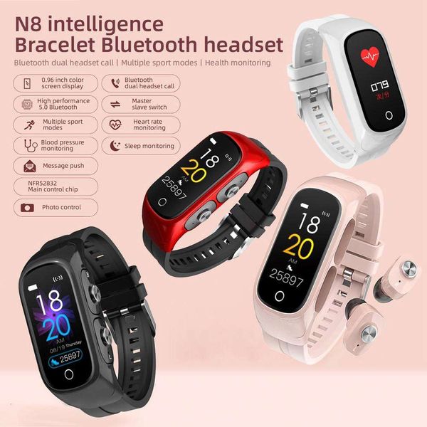 

n8 tws bluetooth, sports smart watch with call and music