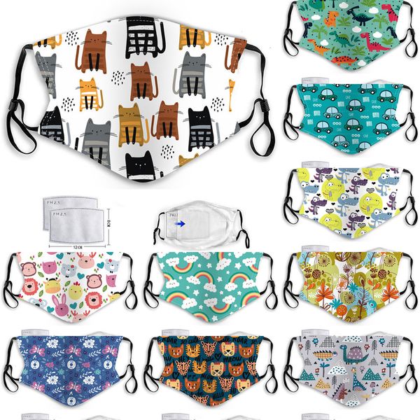 

designer kids face children's cartoon butterfly dinosaur masks pm2.5 dust-proof and smog earhook washable baby mask 2 ngcqe