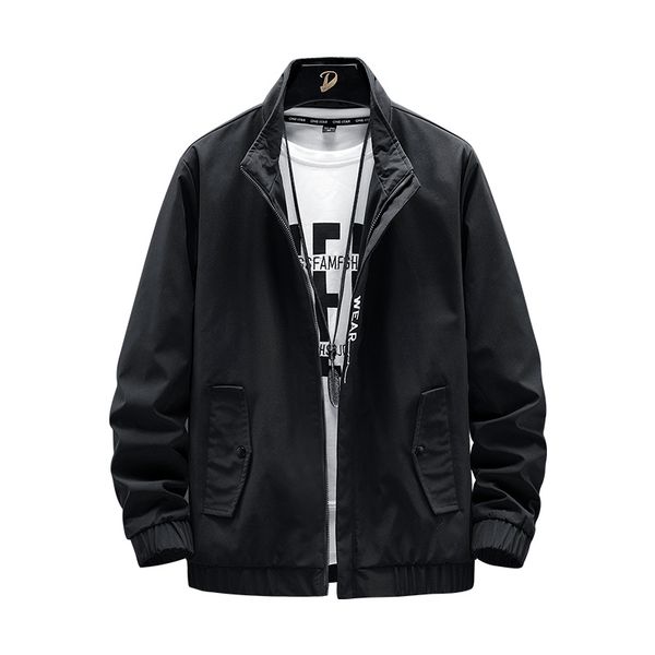 

windbreak jacket coats for men solid stand streetwear men's clothing winter fashion black bomber jaqueta kg-90, Black;brown