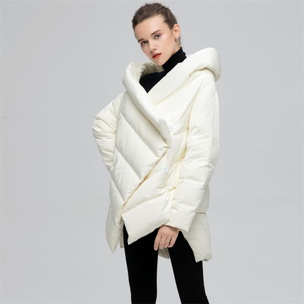 

yvyvlolo women's winter jacket fashion cloak winter coat women parka loose plus size down winter coat warm jacket overcoat 201212, Black