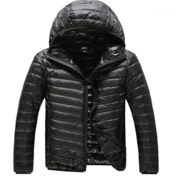 

men's down & parkas 2021 men jacket high-end warm fashion for feather hooded pure color boutique mens coat1, Black