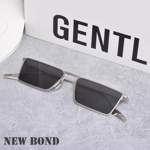 

sunglasses 2021 fashion square metal glasses frame women men gentle bond eyeglasses for sun, White;black