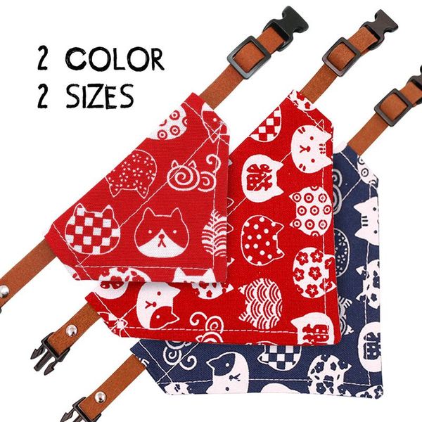 

bandana collar for cats dog pet cat puppy scarf neckerchief adjustable printed bowtie bandanas collar triangular pet acc wmtqea