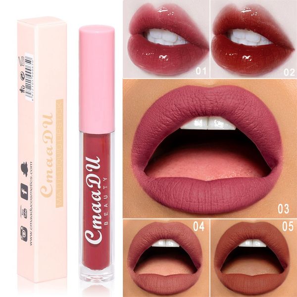 

cmaadu lip gloss moisturizing matte long lasting pigment crystal jelly color lip tint liquid lipstick dropship