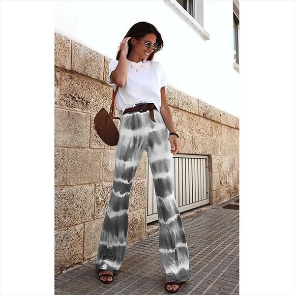 

womens flared pants streetwear high waist trousers stripes casual loose slimming pants summer bottoms drop shipping good quality, Black;white