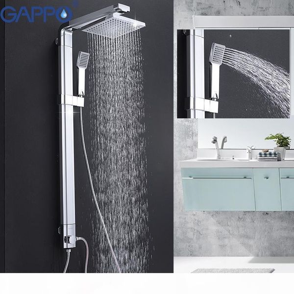 

gappo bathtub faucet bathroom shower faucet mixer abs rain shower head wall bath shower faucets set waterfall wall tap bbysxv packing2010