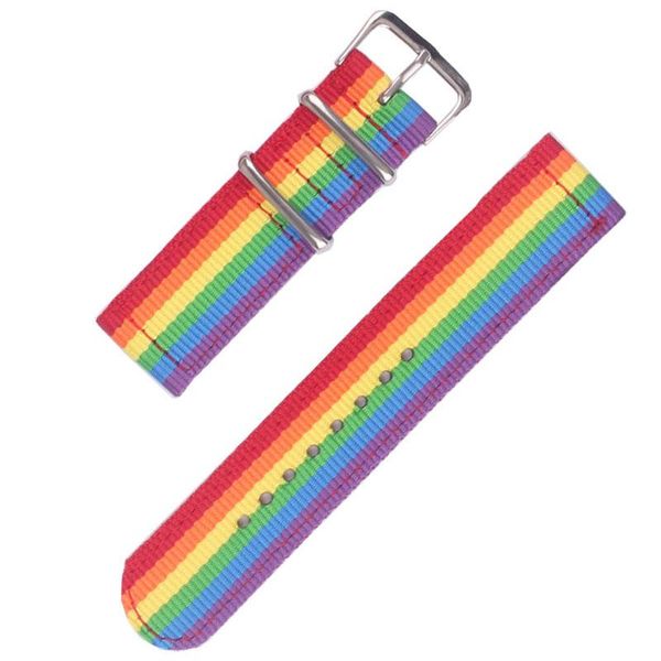 

mr neng for rainbow nato woven fiber watchband 14 18 20 22 24mm nylon watch bracelet straps wristwatch band buckle canvas fabric wmtagj, Black;brown