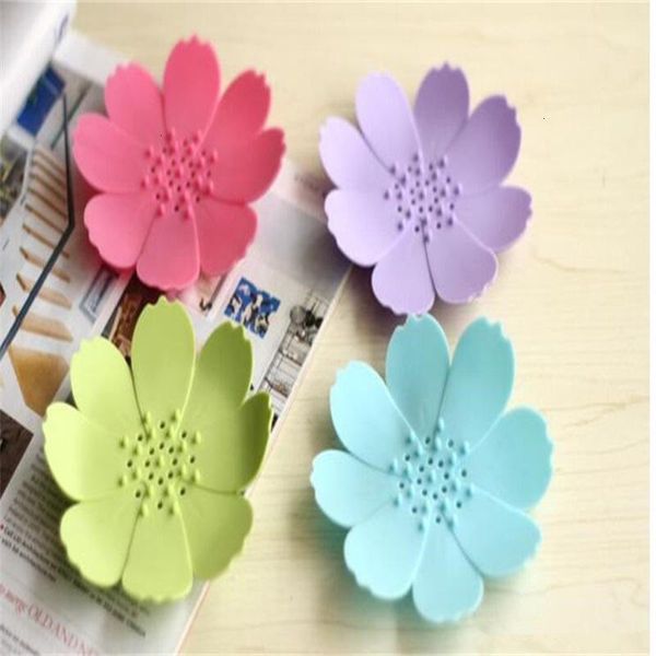 

mini shape soap flower dish silicone 3d soaps holder non slip home bathroom articles multi color epacket free