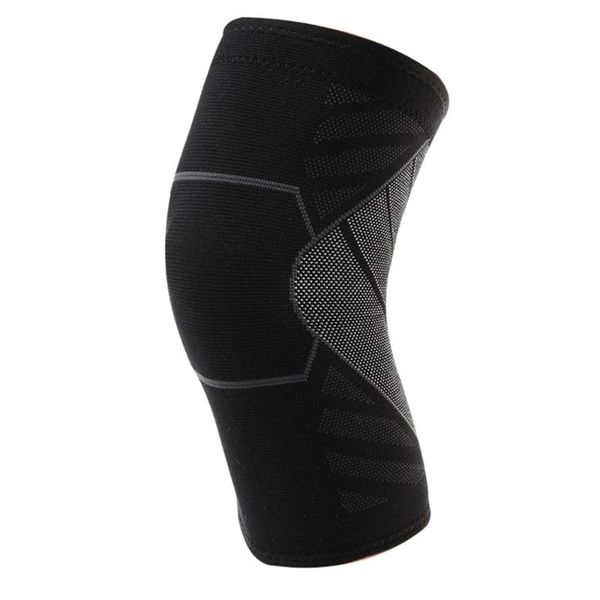

1pc useful elastic sports knee pads knee support brace fitness protector, Black;gray