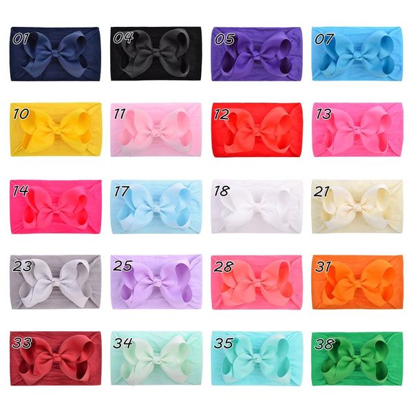 

1 piece baby headband baby bow nylon for girls baby hairbands newborn with bow bandeau bebe fille headband turban accessory q wmtabk