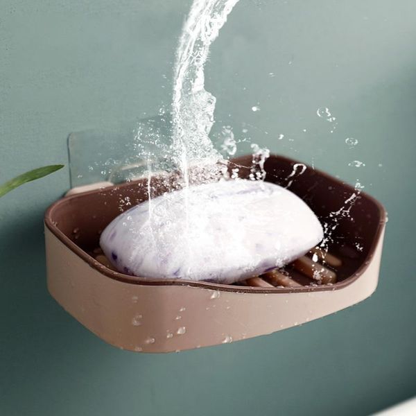 

creative smile shape drain soap dish soap storage box easy clean soap dish rack bathroom supplies