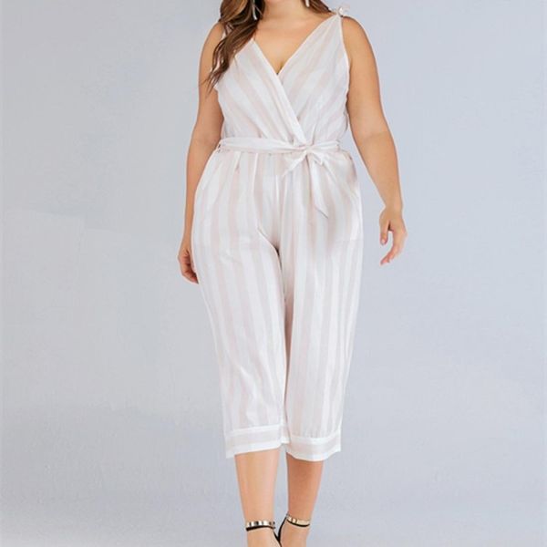 

women striped jumpsuit, Tan;black