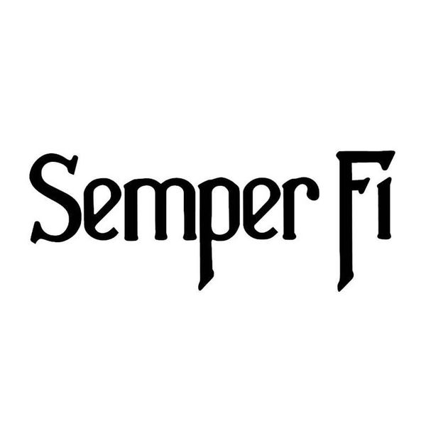 

12.7cm*5cm semper fi - vinyl decal car sticker usmc military american black/silver c3-0122