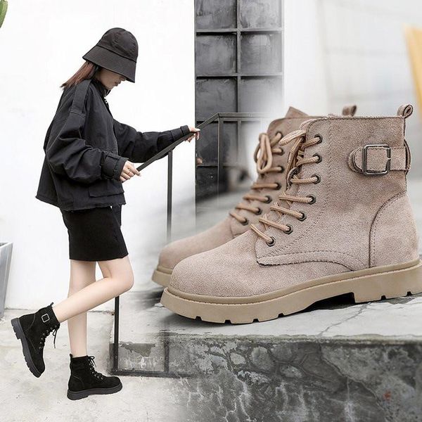 

round toe winter boots lady shoos boots - женский роскошный дизайнер 2020 середина теленка осень резиновые середины теленок мода рок низкий, Black