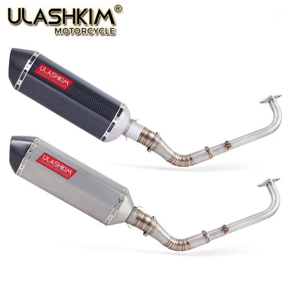 

motorcycle full exhaust system slip on for nmax155 nmax 155 2015-2017 front middle link pipe muffler1