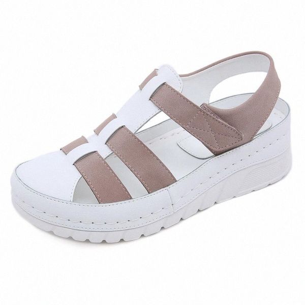 

2021 summer shoes sweet ladies sandals thick sole women sandals fashion woman shoes soft comfortable height increasing 4cm a3250 #6r0k, Black