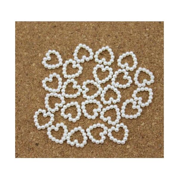 

new design white pearl beads shaped heart diy hairpin accessories pearl phone wedding cardmaking craft 11m jllyhf eatout