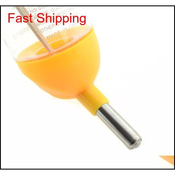 

1pc plastic water bottle dispenser feeding for hamster rabbit dog small animals products head pipe fountain pet suppl qylfuc bde_luck