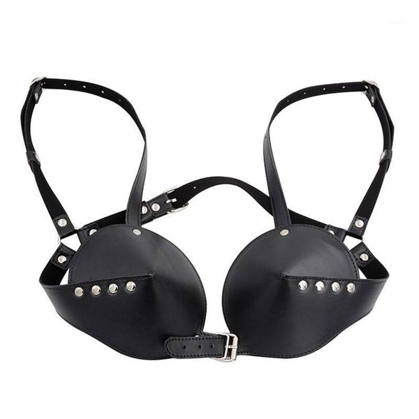 

bras pu leather open crotch catsuit women fetish bondage restraints harness crotchless teddy lingerie erotic costumes1, Red;black