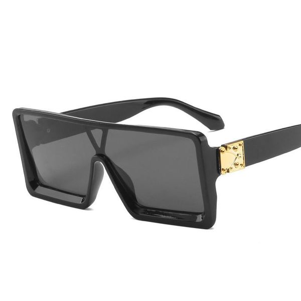 

sunglasses 2021 classic oversize square men brand design fashion sunglass vintage retro women plastic gradient sun glasses uv400, White;black