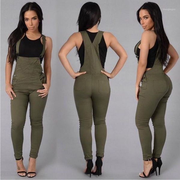 

2020 autumn women's casual pencil pants large size denim bib female jumpsuit women bodysuit ar0181, Black;white