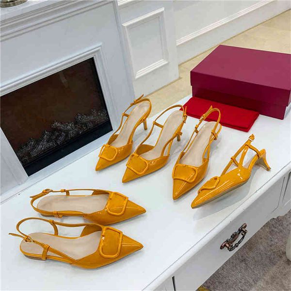 

sandals designers women fanshion patent leather heels rubber sole printed slides sandal valentine wedding shoes heel height flat 4cm 7cm, Black