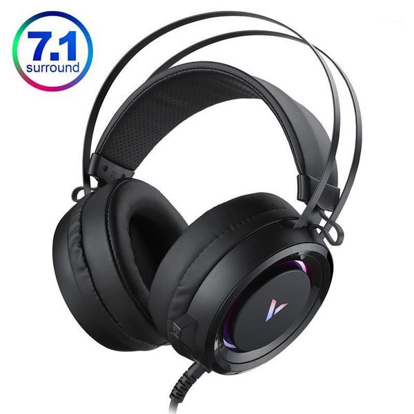 

rapoo vh500c gaming headset virtual 7.1 surround sound headphone rgb led light 50mm driver unit with mic for ps4 fps pc gamer1