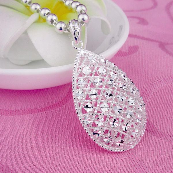 

chains sa silverage 990 sky star big water drop silver pendant female sterling necklace sweater chain jewelry with pearl