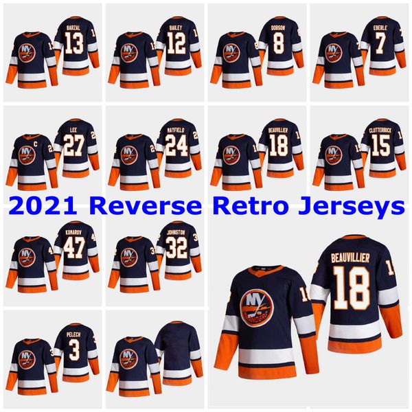 

2021 обратный ретро нью-йорк овивери овиверы энтони бовинжир джерси оливер wahlstrstrom джонни бойчук ник ледди скотт майфилд на заказ, Black;red