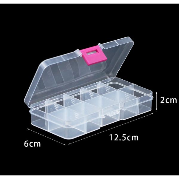 

wlyes10 слоты регулируемая пластиковая корзина для хранения драгоценных изделий прозрачный отсек контейнер чехол для ювелирных изделий ожере