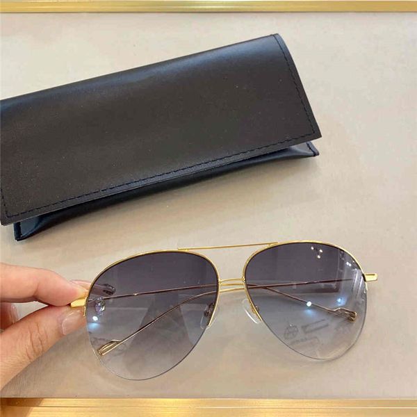 

198t new advanced sunglasses fashion men and women mini popular metal half frame uv400 oval style lens summer style metal frame box, White;black