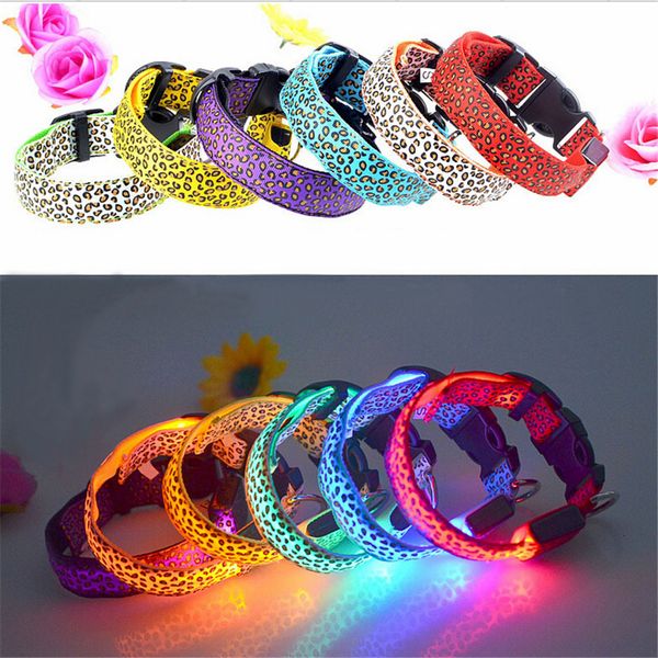 

flashing cat glow led nylon neck light up training collar for dogs 8 colors pet supplies dog collars