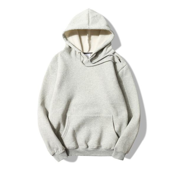 

autumn and winter sweater fleece cotton hoodie men's pullover sportswear, Gray