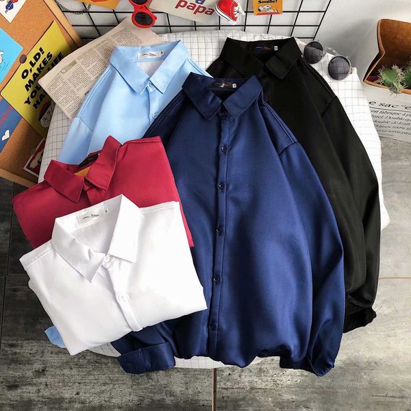 

men's long sleeve shirt in autumn and winter, White;black