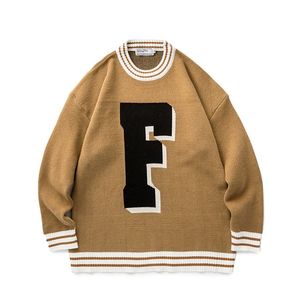 

new men retro stripes winter sweaters 2021 mens o-neck korean fashions sweater women casual harajuku clothes qi0q, White;black