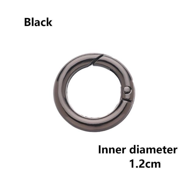 

10pcs spring o-ring buckles clips zinc alloy plated gate carabiner purses handbags round push trigger snap hooks keychain q bbyvih