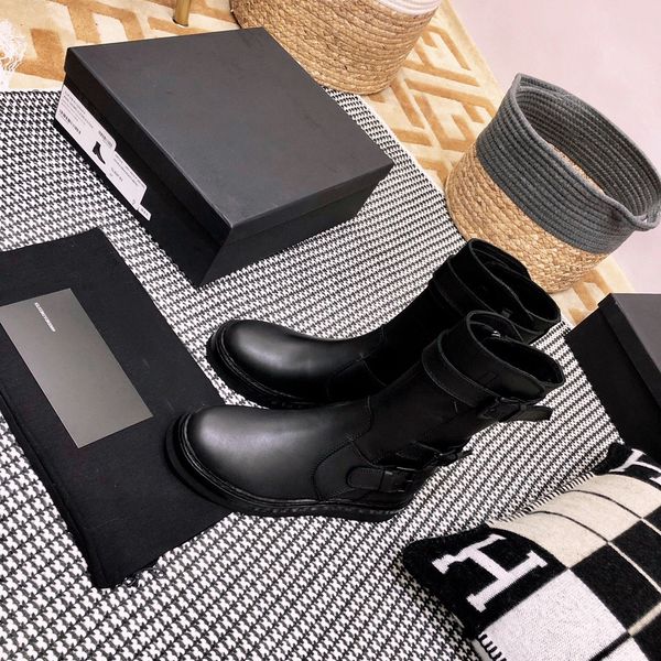 

women half boots new fashion motorcycle boot leather knight boots solid casual shoes bottes femmes stivali womens winter boots, Black